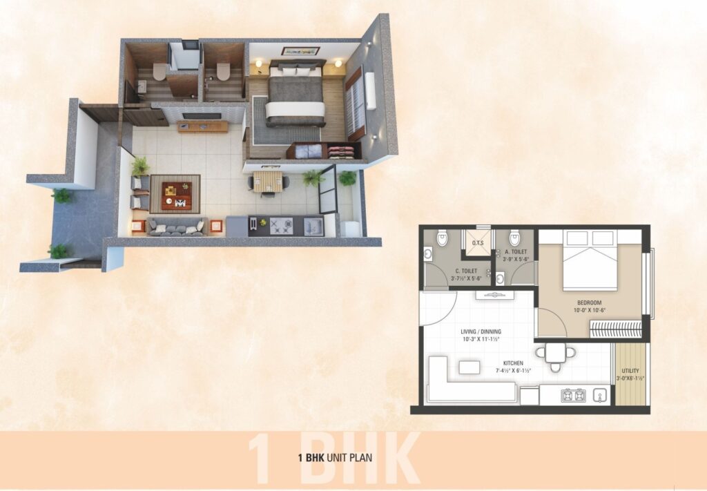 Prabhakunj Panaisha 1BHK Plan